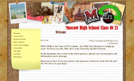 Moscow high school class reunion webpage