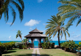 Wedding location by the beach in Antigua at the Blue Waters Resort