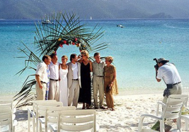 Wedding at the beach on Guana Island in the British Virgin Islands
