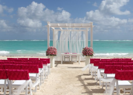 Beach Wedding setup at the Grand Palladium Punta Cana Resort