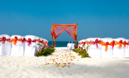Wedding set up at beach at the Puerto Plata Village Resort