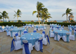 Wedding setup at the Weddings at the Ocean Coral